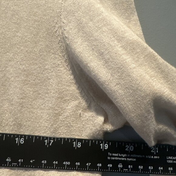 J Crew Sweater L Women tan Teddie Crewneck Pullover Lightweight Preppy Senseless - Picture 5 of 7
